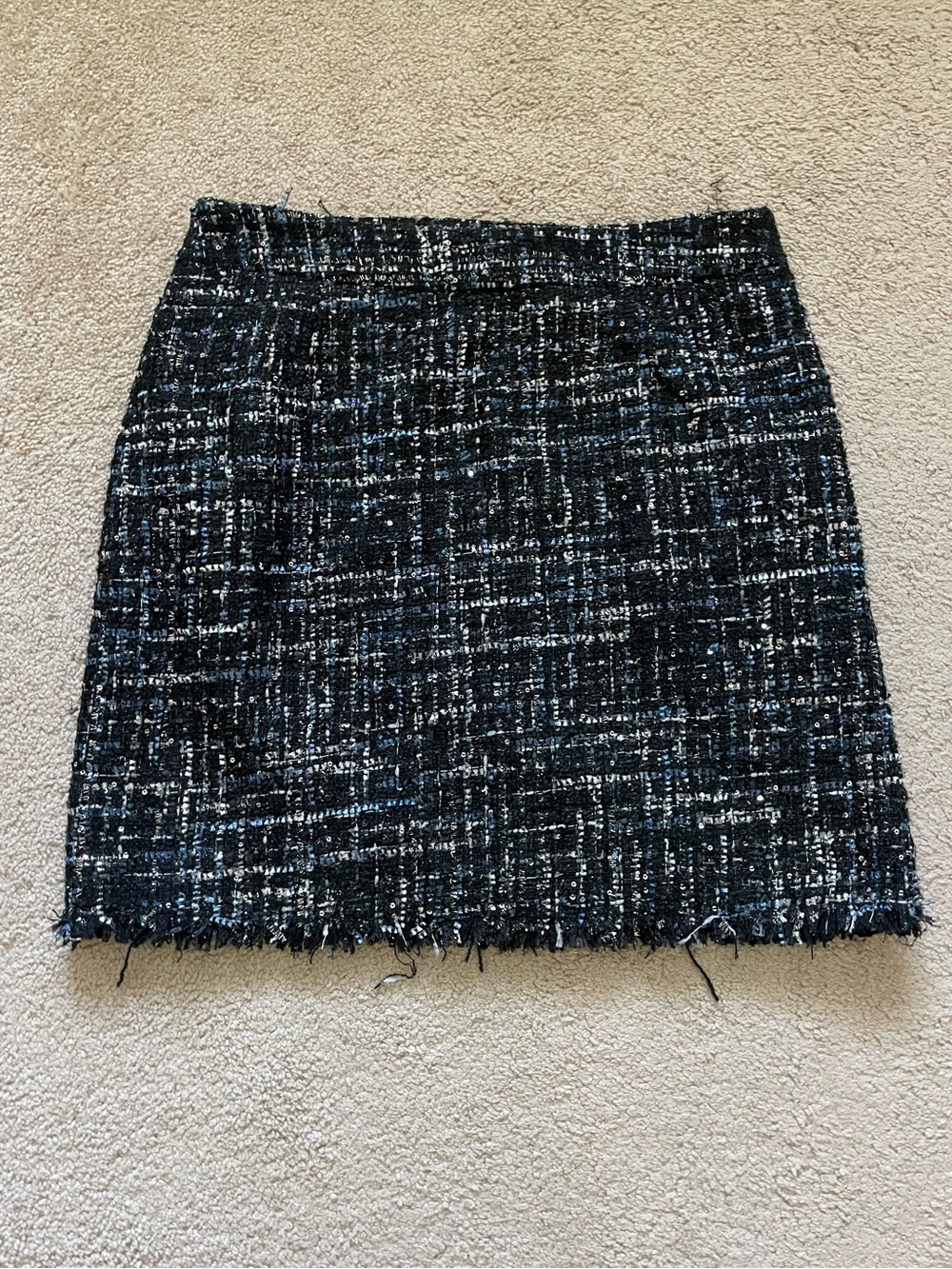 Bagatelle Collection - Blue Black Tweed Skirt